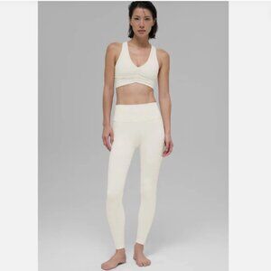 EUC! ALO High-Waist Airbrush Compression Legging IVORY SMALL